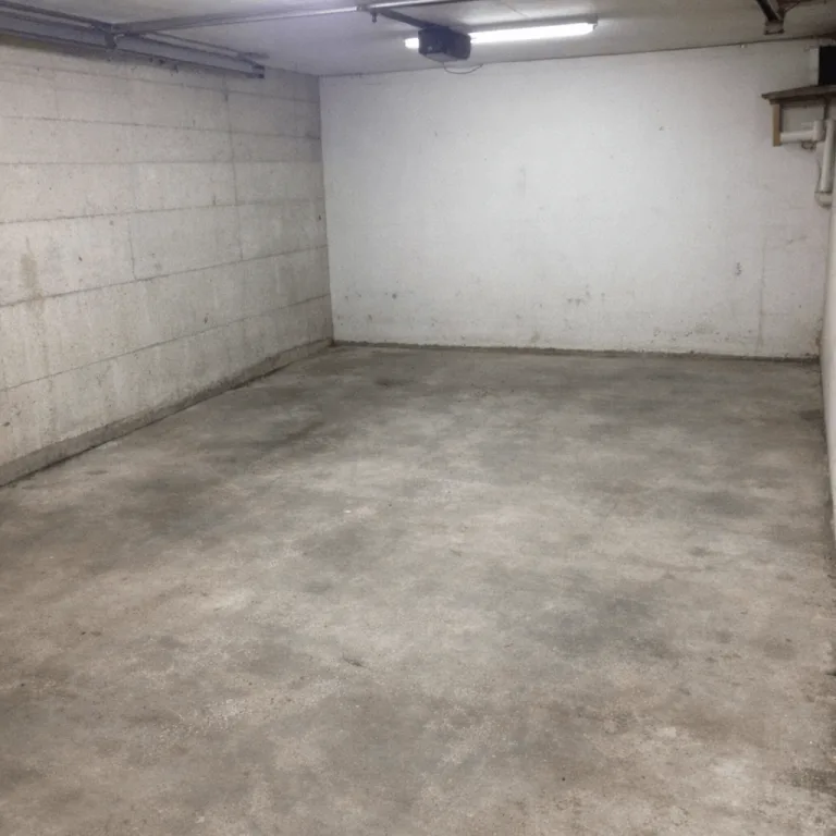 Leere, saubere Garage nach dem Abtransport von Sperrmüll